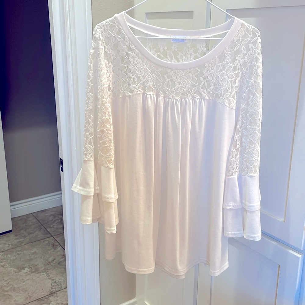 Bohemian style white blouse